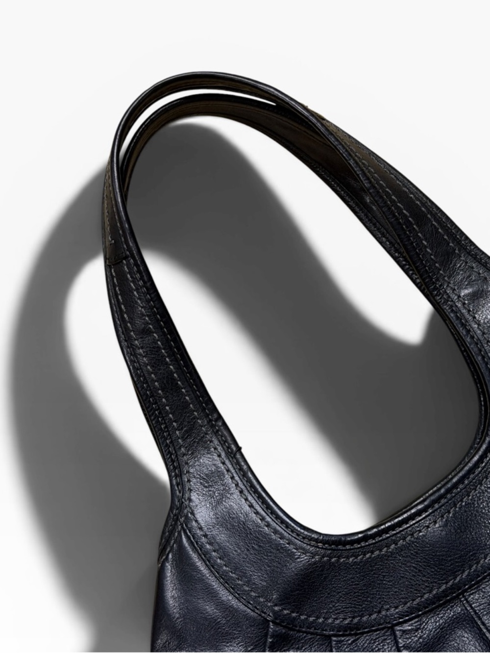 COACH Madison Pinnacle Black Leather Maggie Shoulder Bag 12248 - Picture 9 of 16